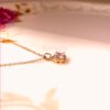 Gold-Tone Cushion-Cut Halo Pendant Necklace