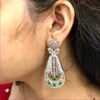 Dazzling CZ Emerald Drop Earrings