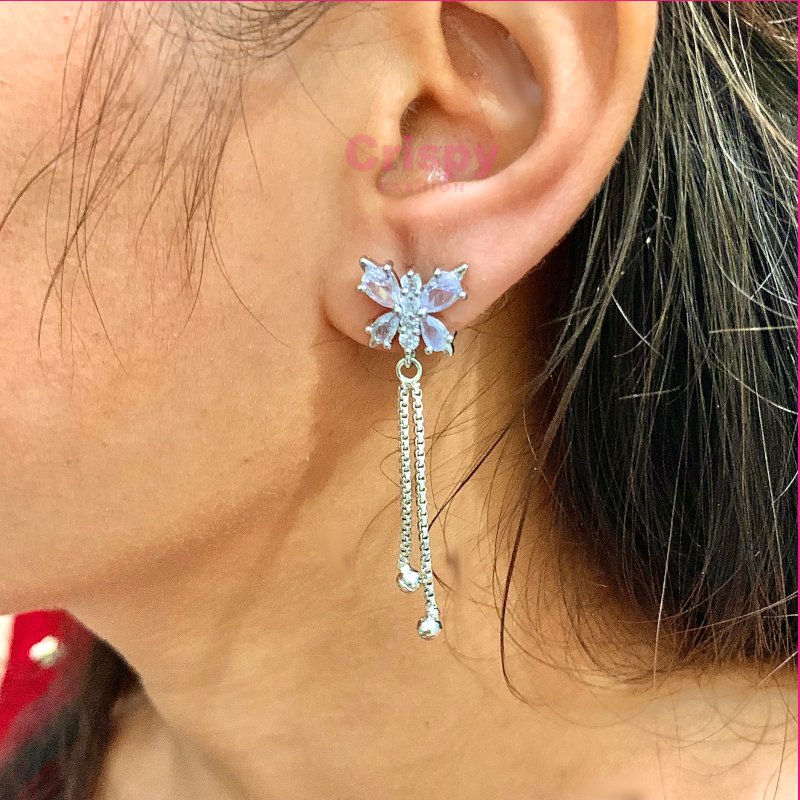 Dazzling Butterfly Drop Earrings