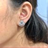 Silver-Plated Teardrop Stud Earring
