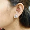 Triangle Pink Gemstone Earring