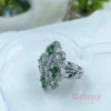 Luxurious Green American Diamond Ring