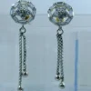 Floral Crystal Drop Earrings