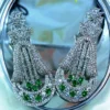 Dazzling CZ Emerald Drop Earrings