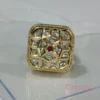 Kundan Meenakari Square Finger Ring