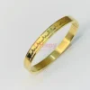 Heartbeat Lifeline Golden Polished Men's Kada Bracelet