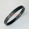 Men's Black Band Golden Polished Infinity Kada Bracelet