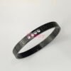 Men's Black Engraved Wave Pattern Kada Bracelet