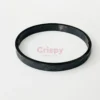 Men's Black Band Golden Polished Infinity Kada Bracelet