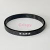 Men's Black Engraved Wave Pattern Kada Bracelet