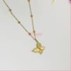Delicate Gold Butterfly Pendant Necklace