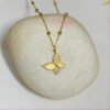 Delicate Gold Butterfly Pendant Necklace