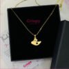 Delicate Gold Swan Pendant Necklace