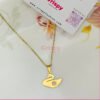 Delicate Gold Swan Pendant Necklace