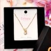Butterfly Pendant Necklace with Pearl Drop