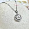 Elegant Pearl Halo Pendant Necklace