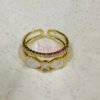 Women's Adjustable Anti-Tarnish Stainless Steel Bow and Pave Ring