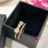 Women's Adjustable Anti-Tarnish Stainless Steel Bow and Pave Ring
