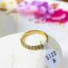 Women's Adjustable Anti-Tarnish Stainless Steel Bow and Pave Ring