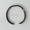 Men's Black Band Golden Polished Infinity Kada Bracelet