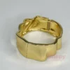Modern Golden Polished Wavy Cuff Bracelet For Women