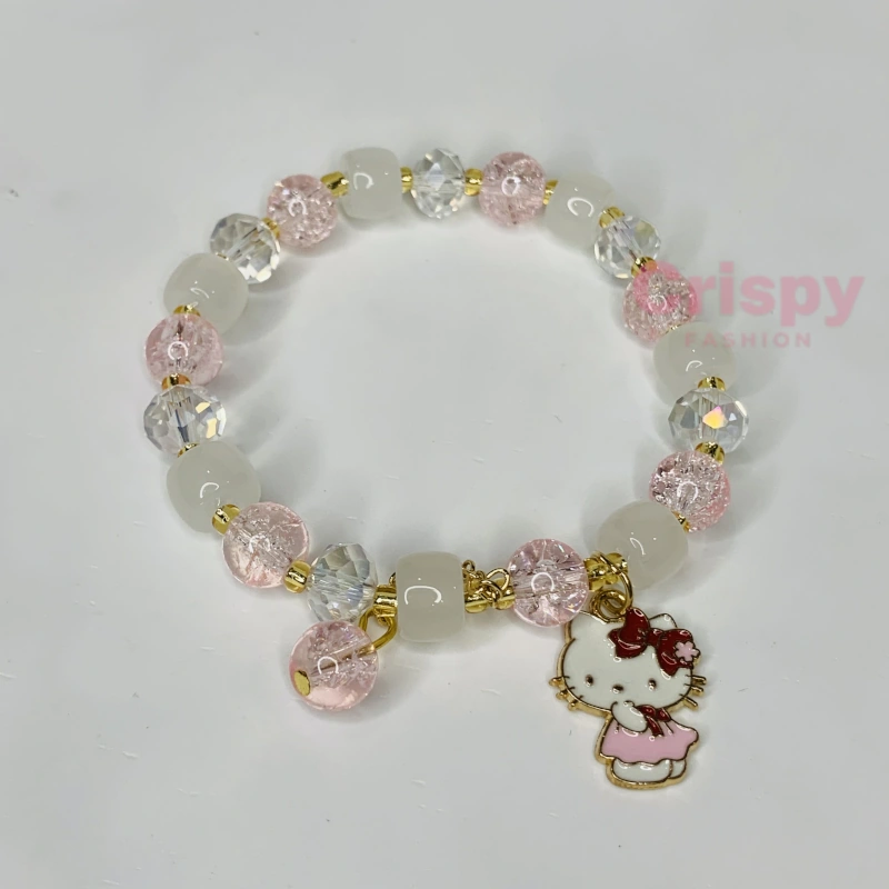 Hello Kitty Beaded Charm Bracelet For Women
