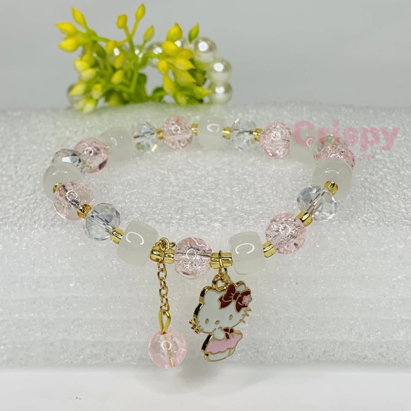 Hello Kitty Beaded Charm Bracelet For Women