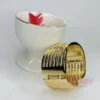 Golden Polished Intertwined Kada Bracelet For Women