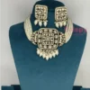 Antique Polished Pearl & Kundan Choker Set with Earrings