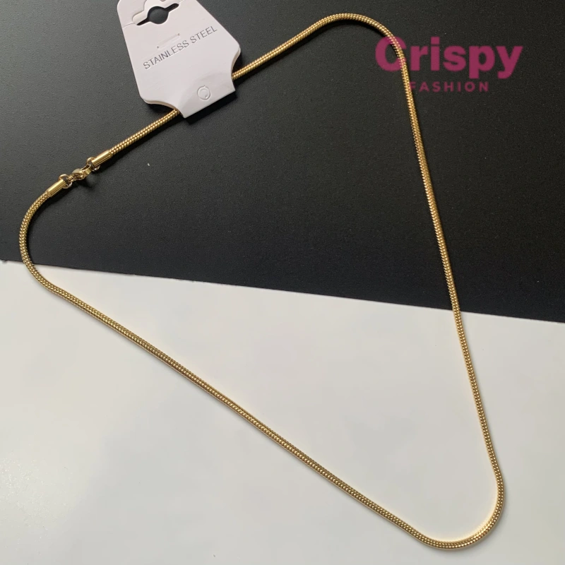 Golden Polished Stainless Steel Snake Chain