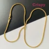 Golden Polished Stainless Steel Snake Chain