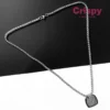 Silver Polished Stainless Steel Chain with "Forever" Engraved Pendant For Men