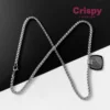 Silver Polished Stainless Steel Chain with "Forever" Engraved Pendant For Men