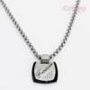 Silver Polished Stainless Steel Chain with "Forever" Engraved Pendant For Men