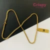 Om Pendant Dotted Design Gold Chain For Men (24 Inch)