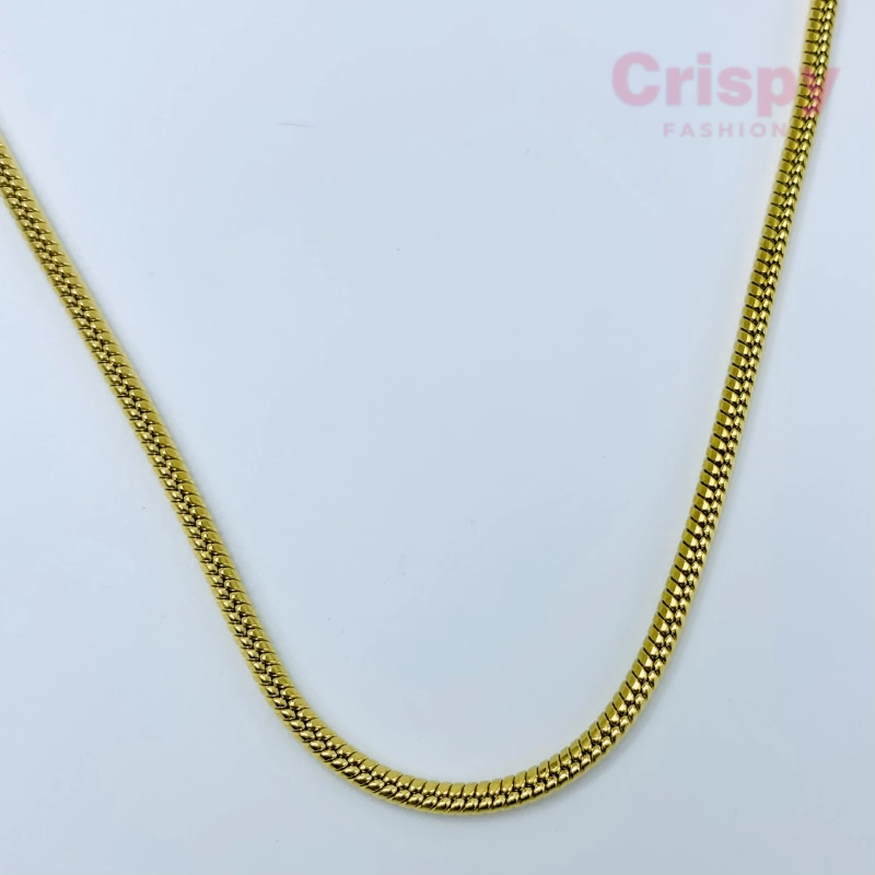 Golden Polished Stainless Steel Snake Chain