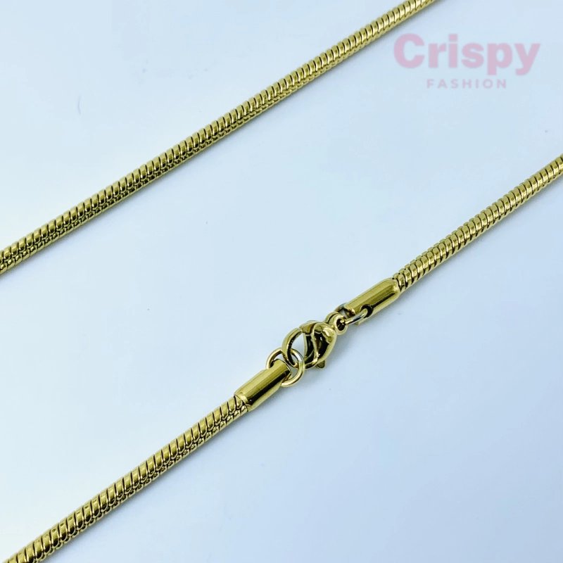 Golden Polished Stainless Steel Snake Chain