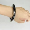 Silver Polished Square Hammered Cuff Bracelet For Women