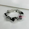 Silver Polished Spiky Cuff Bracelet For Women