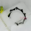Silver Polished Spiky Cuff Bracelet For Women