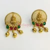 Traditional Matte Golden Polished Lakshmi Temple Jewellery Set