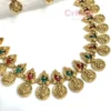 Traditional Golden Polished Coin and Temple Motif Necklace Set