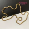 Golden Polished Flat Snake Chain Necklace for Men & Women
