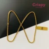 Ram Engraved Golden Polished Pendant with Box Chain Necklace for Men