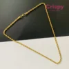 Golden Polished Rope Chain Necklace for Men & Women