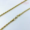 Golden Polished Rope Chain Necklace for Men & Women