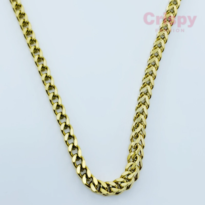 Stylish Golden Polished Franco Chain For Men (22 Inch)