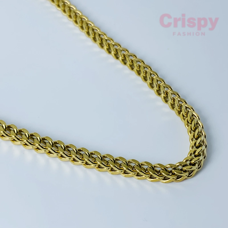 Stylish Golden Polished Franco Chain For Men (22 Inch)