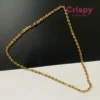 Contemporary Golden Polished Beaded Link Chain For Men