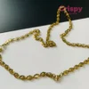 Contemporary Golden Polished Beaded Link Chain For Men
